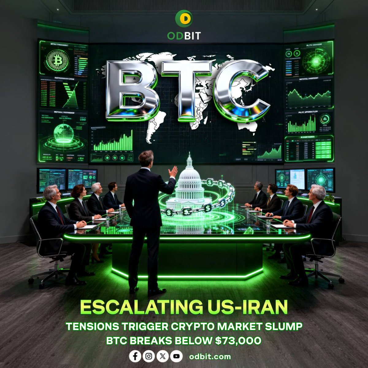 odbitOF's tweet photo. US-Iran Tensions Trigger Crypto Slump; BTC Dips Below $73K

US-Iran tensions crashed Bitcoin below $73,000, causing $958M in liquidations; ODBIT is now sharpening its risk analysis to help users navigate this geopolitical volatility.

#Bitcoin #BTC #CryptoMarket #ODBIT https://t.co/KlqlWLOCLT