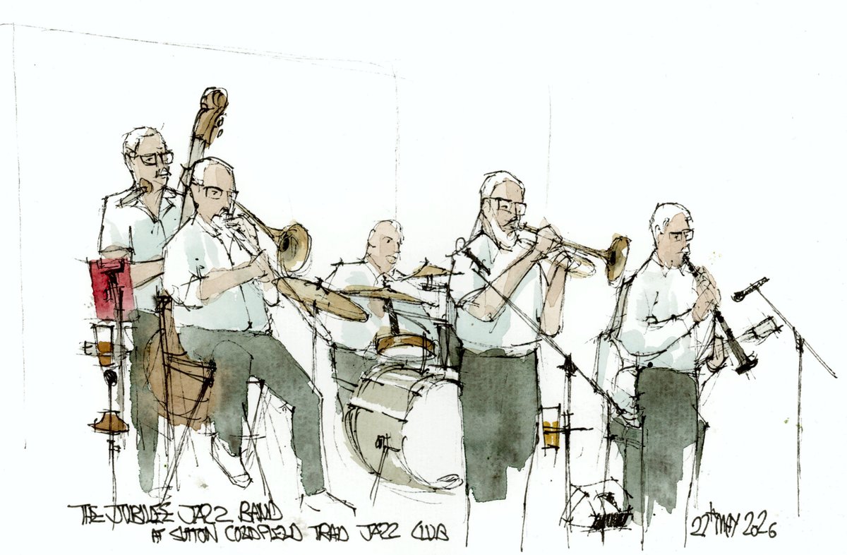 DelSale's tweet photo. The Jubilee Jazz Band at Sutton Coldfield Trad Jazz Club. https://t.co/3gniJlu40l