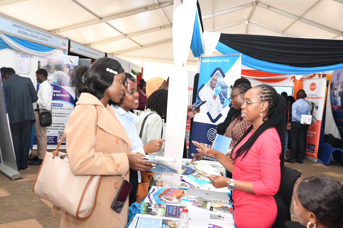 KEMRI_Wellcome's tweet photo. We're exhibiting at the #NMGHealthSummit2026 at KICC under the theme "Positioning East Africa as a Center for Healthcare Excellence."
Visit our booth to learn how our research, partnerships, and public engagement initiatives are generating evidence to strengthen health systems, inform policy, and improve health outcomes across Kenya and the region.
You will also learn more about our capacity strengthening programmes through @IDeAL_KEMRI_WT, which supports the next generation of African researchers, and our school and university engagement initiatives that inspire young people to pursue careers in science, research, and global health.