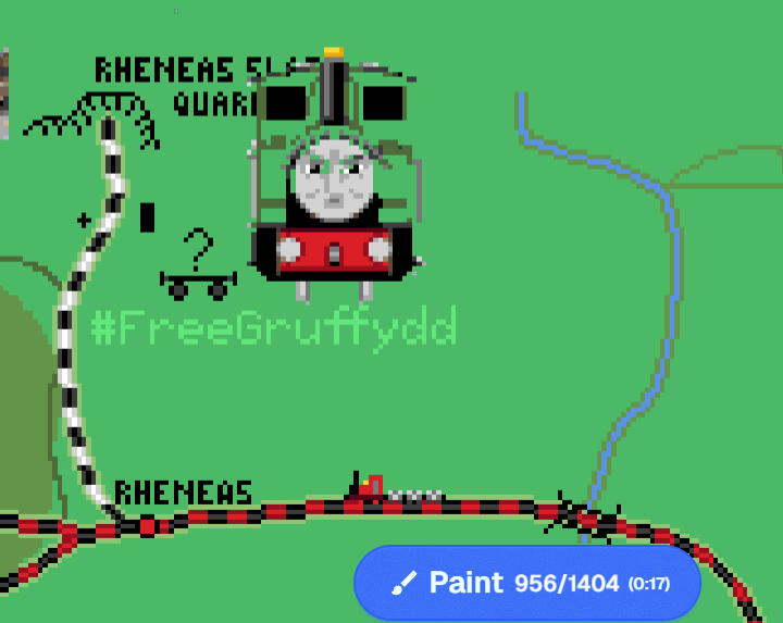 ImReadingU's tweet photo. @TobysTramway I'm drawing Gruffydd on Wplace https://t.co/GAkUFT0nRx