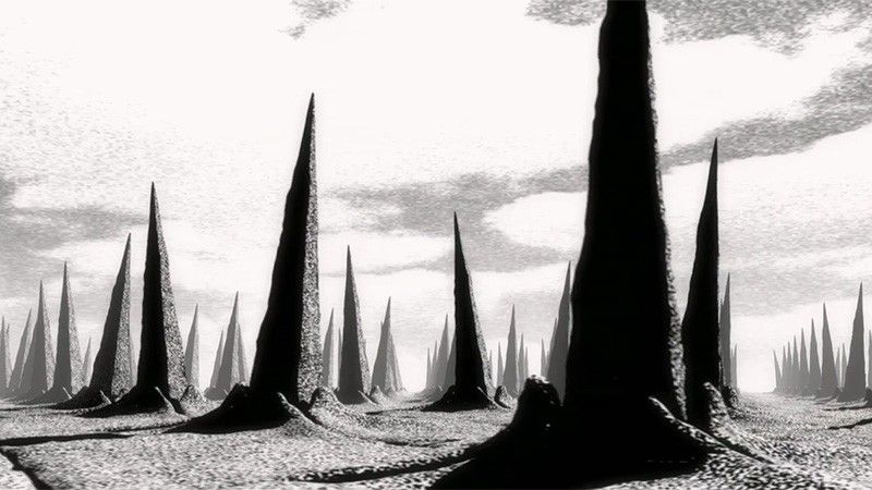 likes_slime's tweet photo. Inspired by architect Michael Brill's Landscape of Thorns, the background is an edit of his original artwork https://t.co/dNtR1AFOHX
