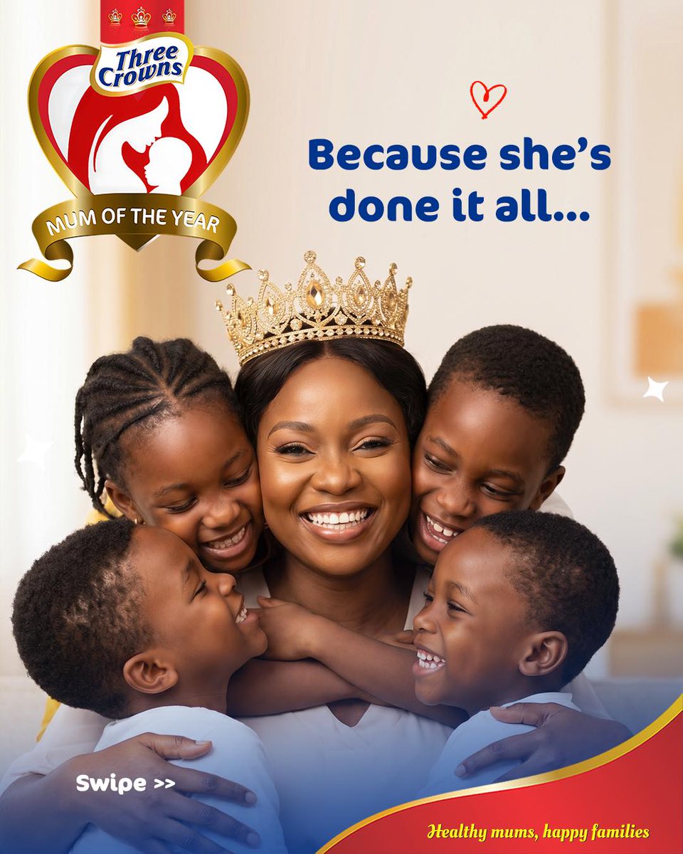 Jose_Ram1506's tweet photo. 3 steps to crown your queen 👑  
1. Buy ₦5000 worth of Three Crowns  
2. Write a love note with her name  
3. Submit &amp; watch her shine  

Because she deserves more than just “Thank you” 💛✨  
#TCMOTY2026 #TreasureYourTreasure https://t.co/qSAuX1xiFf