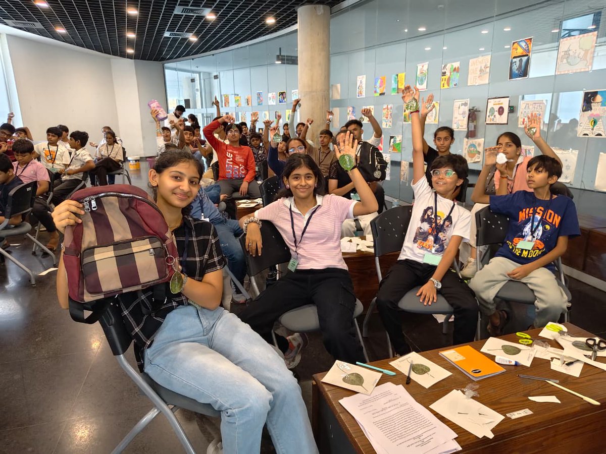 RscBhuj's tweet photo. Day1 #ResidentialSummerScienceCamp  @Rscbhuj was filled with learning, #creativity,fun and #Curiosity
Participants enjoyed #hands on activities like #herbarium and eco key chain preparation, indoor &amp;outdoor games, celestial observation at #India’s largest public space observatory https://t.co/Y1GDAKZfpu