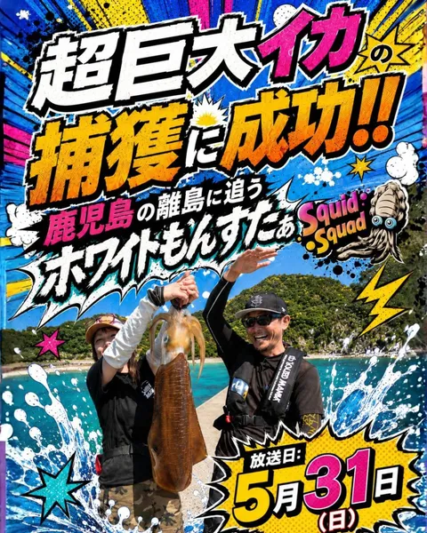 JpnSquid19680's tweet photo. 📢5月31日(日)放送🦑✨
\超巨大イカの捕獲に成功!!/
今回の舞台は、鹿児島・甑島。
狙うは…
3kgオーバーの白系アオリイカ。
現れたのは....👇
【スクマニ 釣りビジョンch】
https://t.co/pquuIP1cp5
#SquidSquad
#アオリイカ
#エギング
#squidmania https://t.co/R66zZovjBv