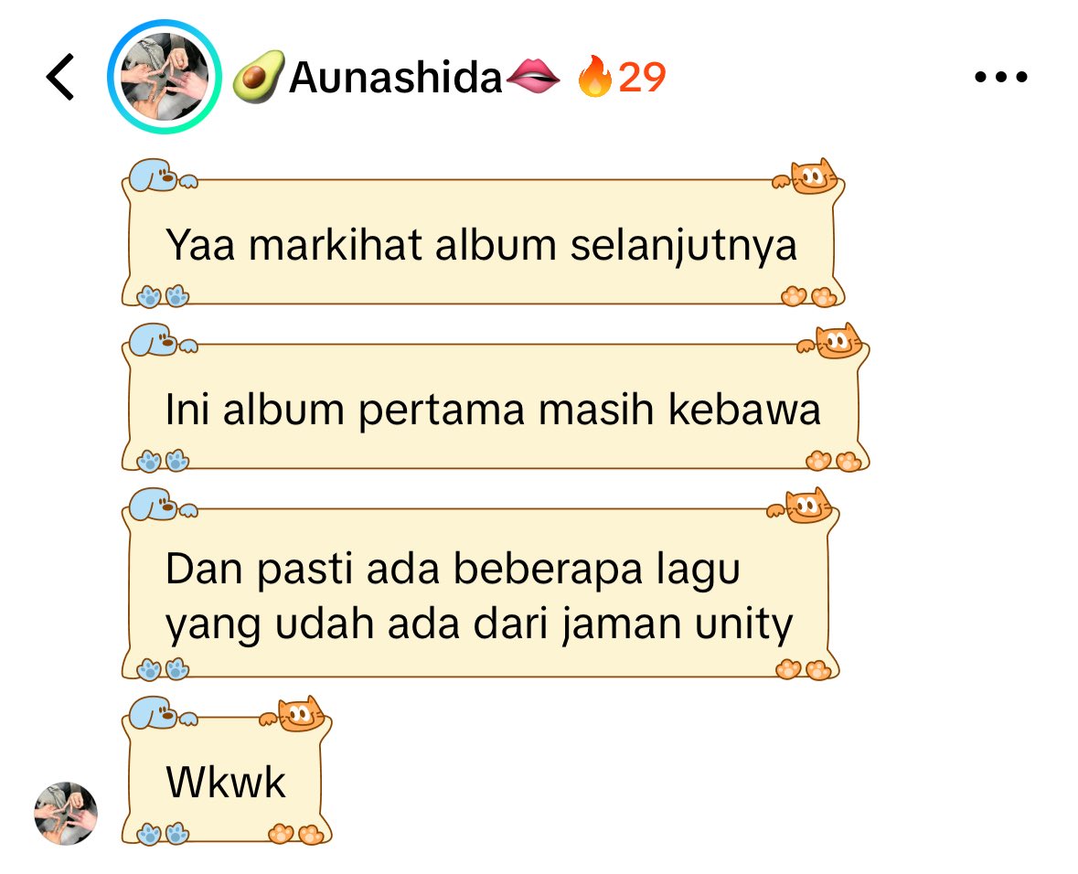 Putryanasuciara's tweet photo. MAACIWWW KAK UNAAA!! Vokalis paling memahami konsep✨

Kak una ini lumayan ngikutin ipop, dan lumayan tahu soal un1ty jugaa, kita sangat2 menunggu karya2 chnce selanjutnyaa, go chnce go chnce go! Agendakan ga sii nyeret kak una dateng ke event nya chnce🥰🫶🏻 https://t.co/zQKPe8XRix