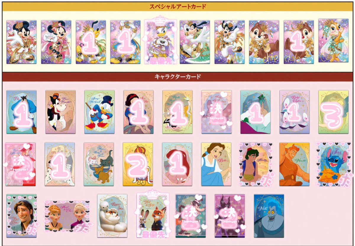 otrjun's tweet photo. ディズニー ウエハース DisneyCharacters 1.2 
⁡
求 : 最優先マーク>>求マーク
譲 : 🔢の記載あるもの

異種・同種にはなりますがお願いいたします。
SP↔︎SPまたはN複数枚
ALT🈶拝読お願いいたします。
郵送での交換希望。
複数纏めて優先

検索からでもお気軽にお声がけ下さい。 https://t.co/eoYAzeMilf