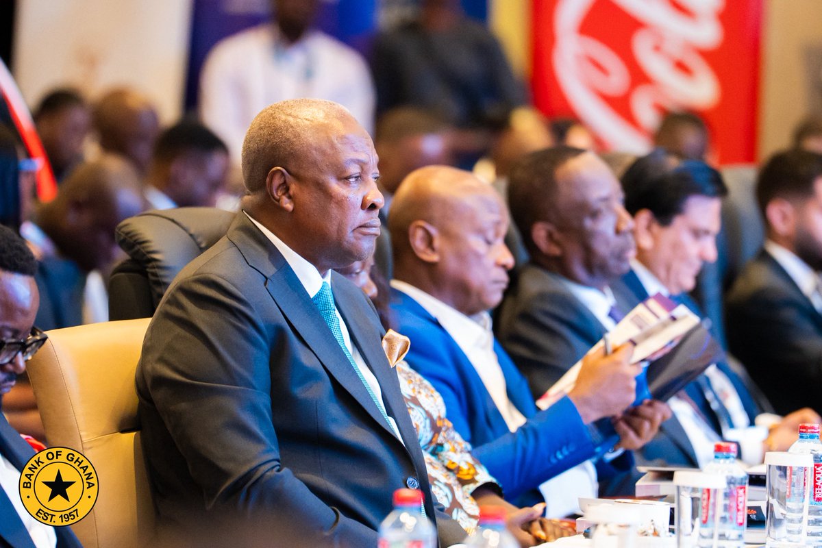 DrJPAsiama's tweet photo. We stand at a genuinely critical juncture, the recovery Ghana has achieved over the past year has been hard-earned. Inflation has moderated significantly, exchange rate conditions have stabilised, reserves have strengthened considerably, and confidence has returned to the economy. These are not small things, they are the product of difficult decisions, disciplined policy implementation, and the collective resolve of institutions and markets that chose to hold the line when it mattered most.

Yesterday, I had the privilege of addressing Ghana's business and corporate leadership at the 10th Ghana CEO Summit and Expo, a platform that has, over the past decade, consistently held space for the kind of conversations that matter: honest, forward-looking, and action-oriented. My thanks to the organizers for sustaining such a vital forum.

At the Bank of Ghana, we are moving with purpose. We are embedding a more transparent, forward-looking monetary policy framework. We are shifting to proactive, risk-sensitive financial supervision. And we are positioning Ghana at the forefront of digital financial innovation, with new departments for FinTech, AI and Data Analytics, and virtual assets established within the last year, and our eCedi CBDC pilot successfully completed.

The challenge is not simply to digitise, it is to digitise responsibly, inclusively, and with governance that protects every Ghanaian. To Ghana's business leaders, you are not just beneficiaries of macroeconomic stability, you are co-architects of it. Ghana's transformation will not happen by accident, it will require disciplined institutions, innovative businesses, and courageous leadership from all of us.

We must build a more competitive, more resilient Ghana. That responsibility belongs to us all.