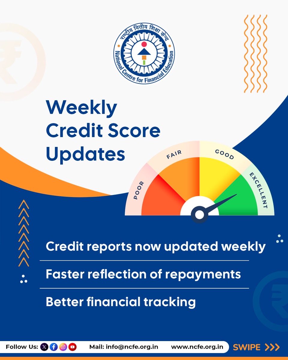 ncfeindia's tweet photo. New RBI guidelines are set to bring faster credit updates, tighter financial oversight, and stronger banking safeguards from April 2026.
Swipe through to understand what these changes could mean for your finances and the banking system.
--
भारतीय रिज़र्व बैंक की नई गाइडलाइन्स के साथ अब क्रेडिट अपडेट्स मिलेंगे और भी तेज़, फाइनेंशियल निगरानी होगी और भी सख्त, और आपका बैंक अकाउंट रहेगा पहले से कहीं ज़्यादा सेफ।
ये बदलाव अप्रैल 2026 से लागू हो रहे हैं। जानने के लिए स्वाइप करें कि आपकी जेब और बैंकिंग सिस्टम पर इनका क्या असर पड़ेगा।

#RBIGuidelines #RBI #FinancialYear