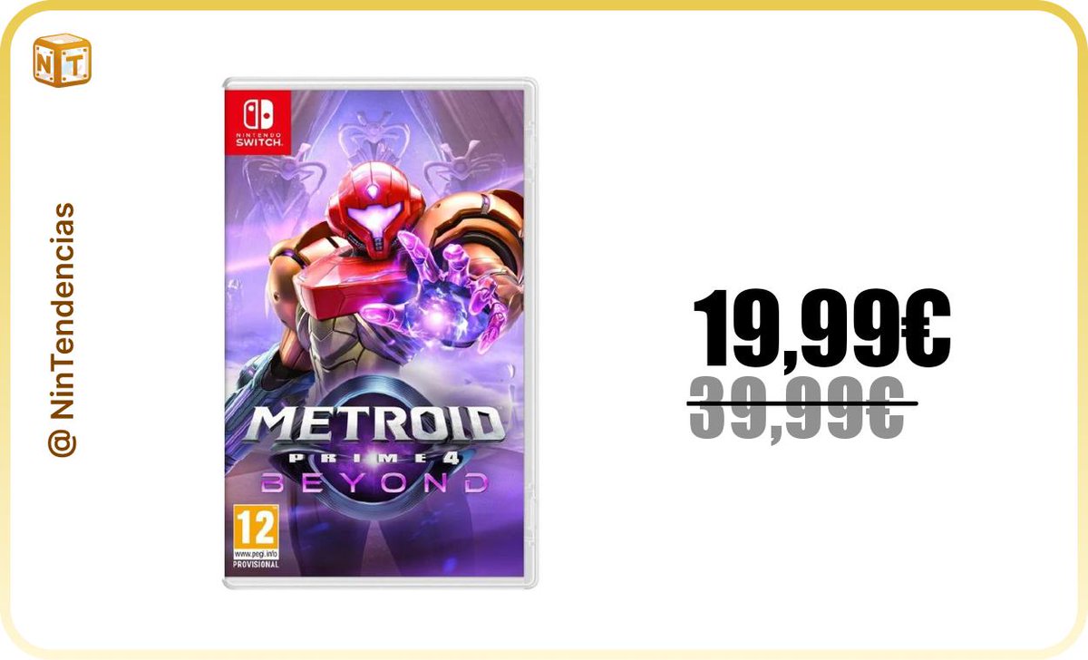NinTendencias's tweet photo. Metroid Prime 4: Beyond Switch ¡disponible a precio mínimo en Game!

✅ Oferta: 19,99€

➡️ https://t.co/J7mAZrONrY https://t.co/HBy4DHvTBa