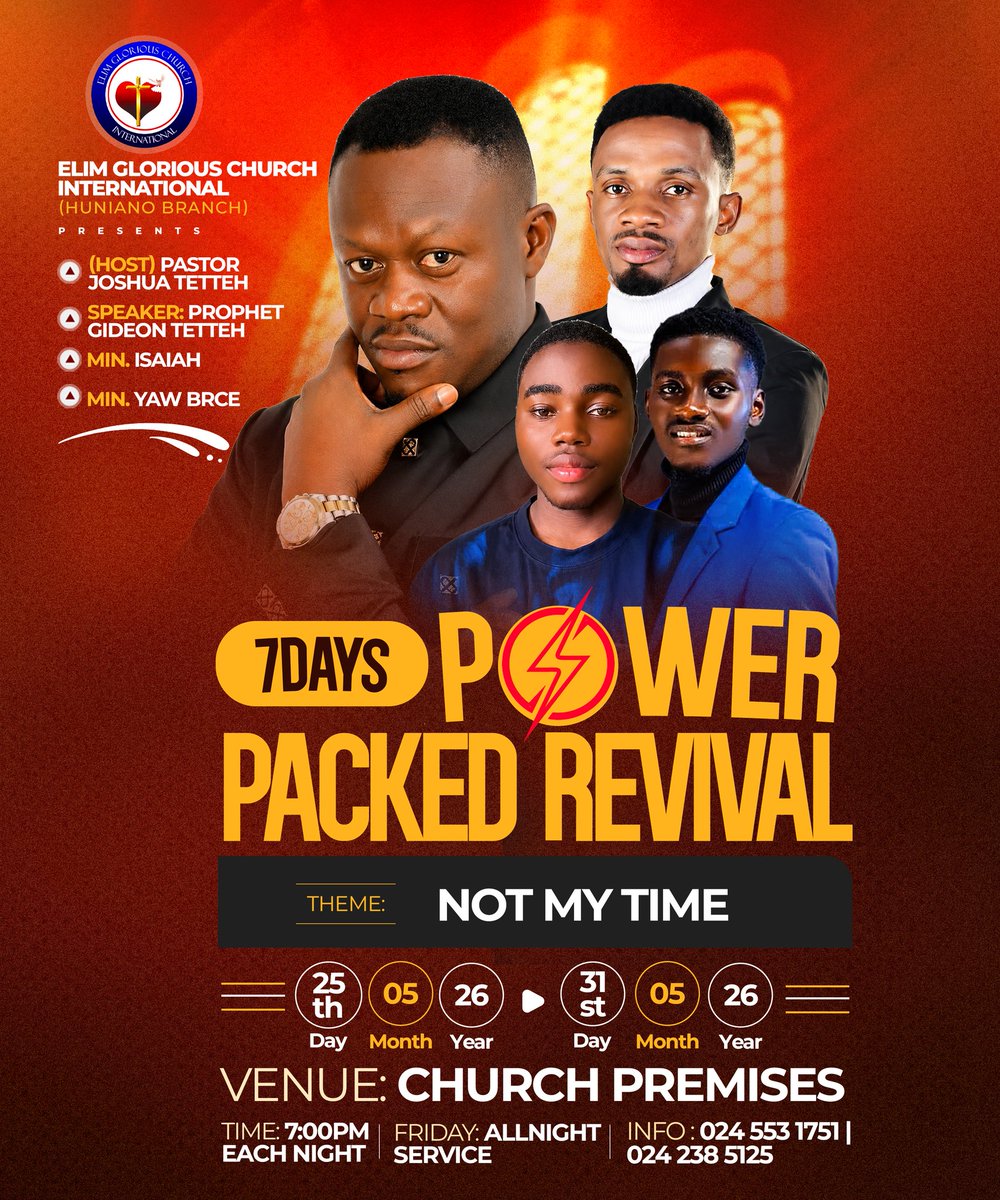 APOSTLEOPJAMES1's tweet photo. 7DAYS POWER PACKED REVIVAL | FLYER DESIGN https://t.co/uuk1jrZRzg