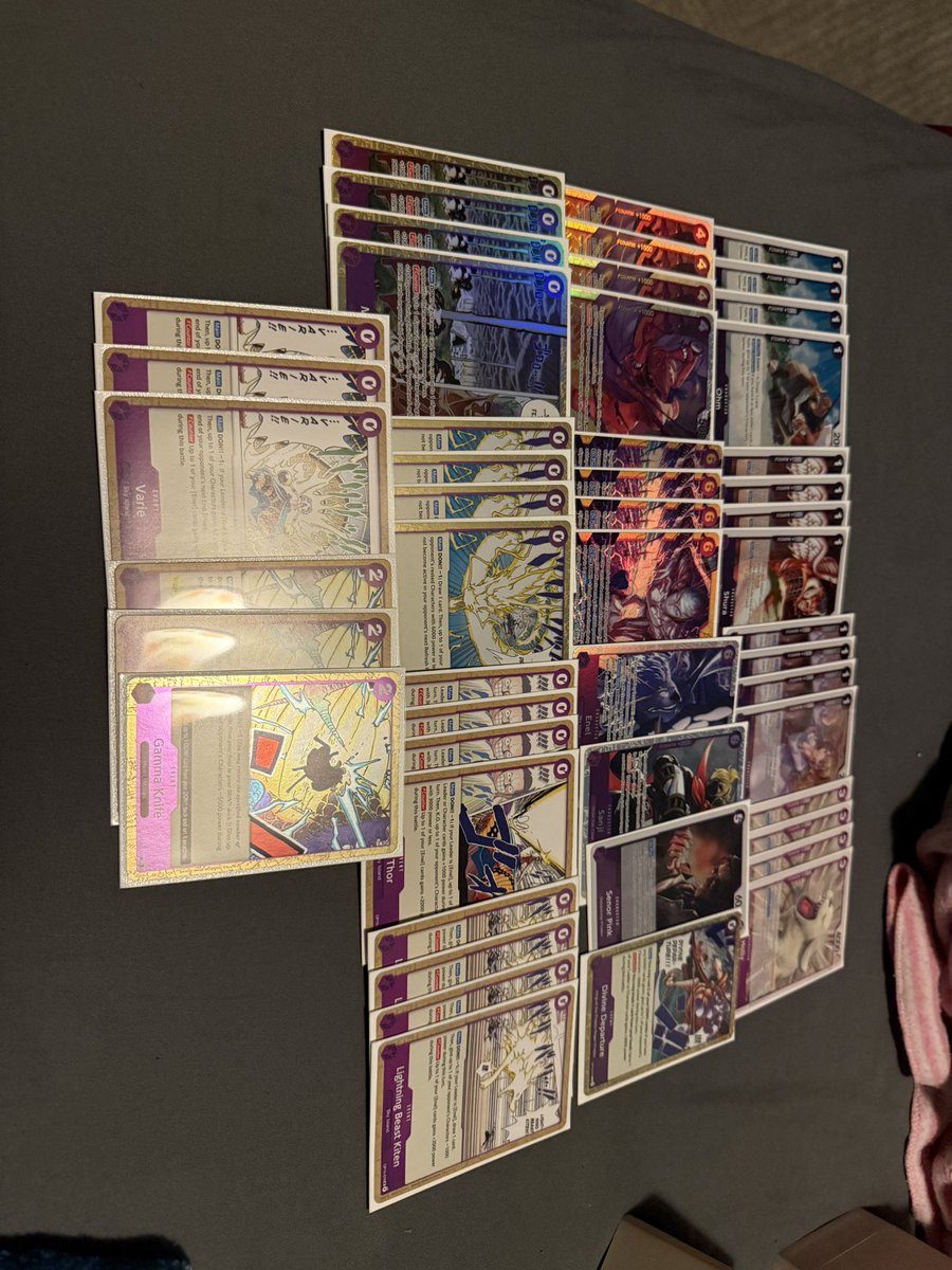 kiikemartz's tweet photo. Extra Grand Battle 
Enel 🟣
Rondas:

Lucy 🔴🔵✅
Katakuri 🟡🎲✅
Enel 🟣 🎲✅
Enel 🟣✅ 
Nami 🔵🟡🎲✅

Primer Yamato seriada de CDMX #yamato #optcg #warlods https://t.co/OlV3bETvlr