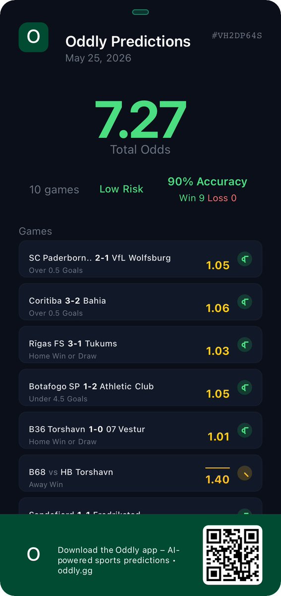 oddlydotgg's tweet photo. Stop betting blind. Start betting smart.
Odly doesn’t just give odds — it gives you an advantage. 🧠💸

World football is unpredictable… but your strategy doesn’t have to be.

Download Odly now and start generating winning slips for the world’s biggest games 🌍

#Odly #WinningSlip #SmartBetting #FootballTips #WorldFootball