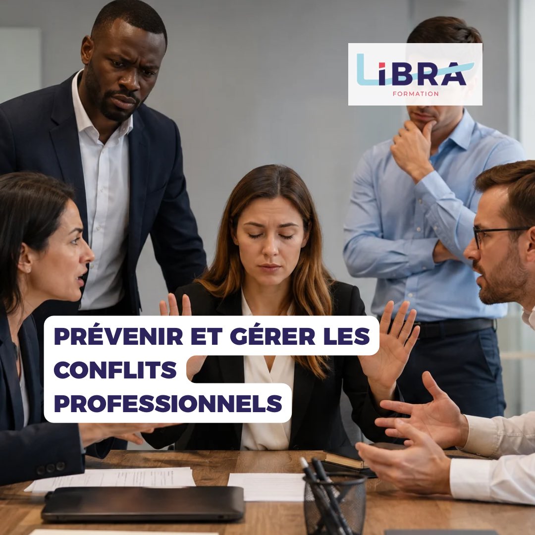 AgenceLibra's tweet photo. X

Les conflits professionnels ont un impact direct sur la communication, la cohésion des équipes et le climat de travail.

👉 Savoir prévenir et gérer les tensions devient aujourd’hui une compétence essentielle.

Formation
« GÉRER LES CONFLITS PROFESSIONNELS »

📅 Du 15 au 18 juin 2026
⏰ Plusieurs sessions de 6h
📍 Présentiel à Paris + e-learning

📩 Infos & inscription :
inscription@agencelibra.com

#Management #Communication #Conflits

@MBerthelot1807 @mbullara @VincentCesario @Arnaudbonduelle