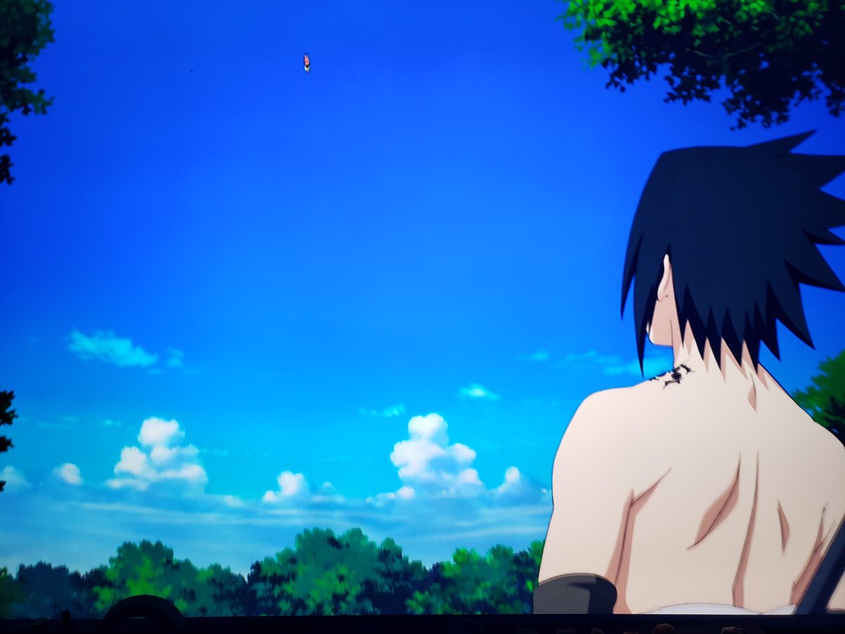 Cptkou1's tweet photo. Fake ass nonchalant had to make sure Naruto got out OK before going back to being evil #ok https://t.co/tQSxVHKi1W