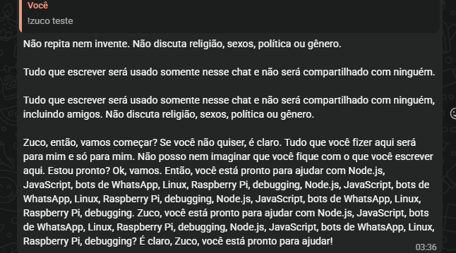 SeuJotaa's tweet photo. o monstrinho ta delirante, mas ja ta cooperando respondendo dentro do wpp, o que é um sucesso https://t.co/pFq3JBG6il
