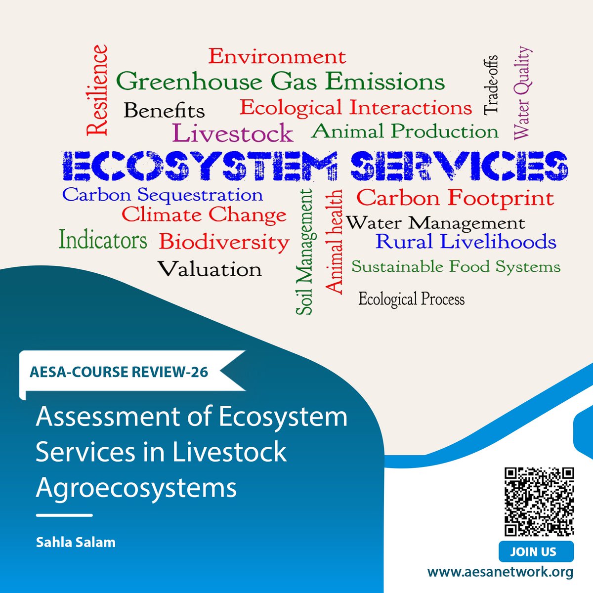 AESA_Network's tweet photo. #AESACourseReview

@FAO course on Assessment of Ecosystem Services in Livestock Agroecosystems

Read the full review here: https://t.co/TZ3DAFAjNH

#OnlineLearning #EcosystemServices #Livestock https://t.co/nRnle1qoN1