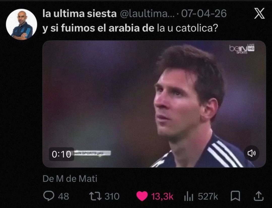 NoContextCDUC's tweet photo. Este tweet quedará para la historia. Va pantallazo porque el bostero cagon de @laultimasiesta abandonó y lo borró https://t.co/4QFsTknxV6