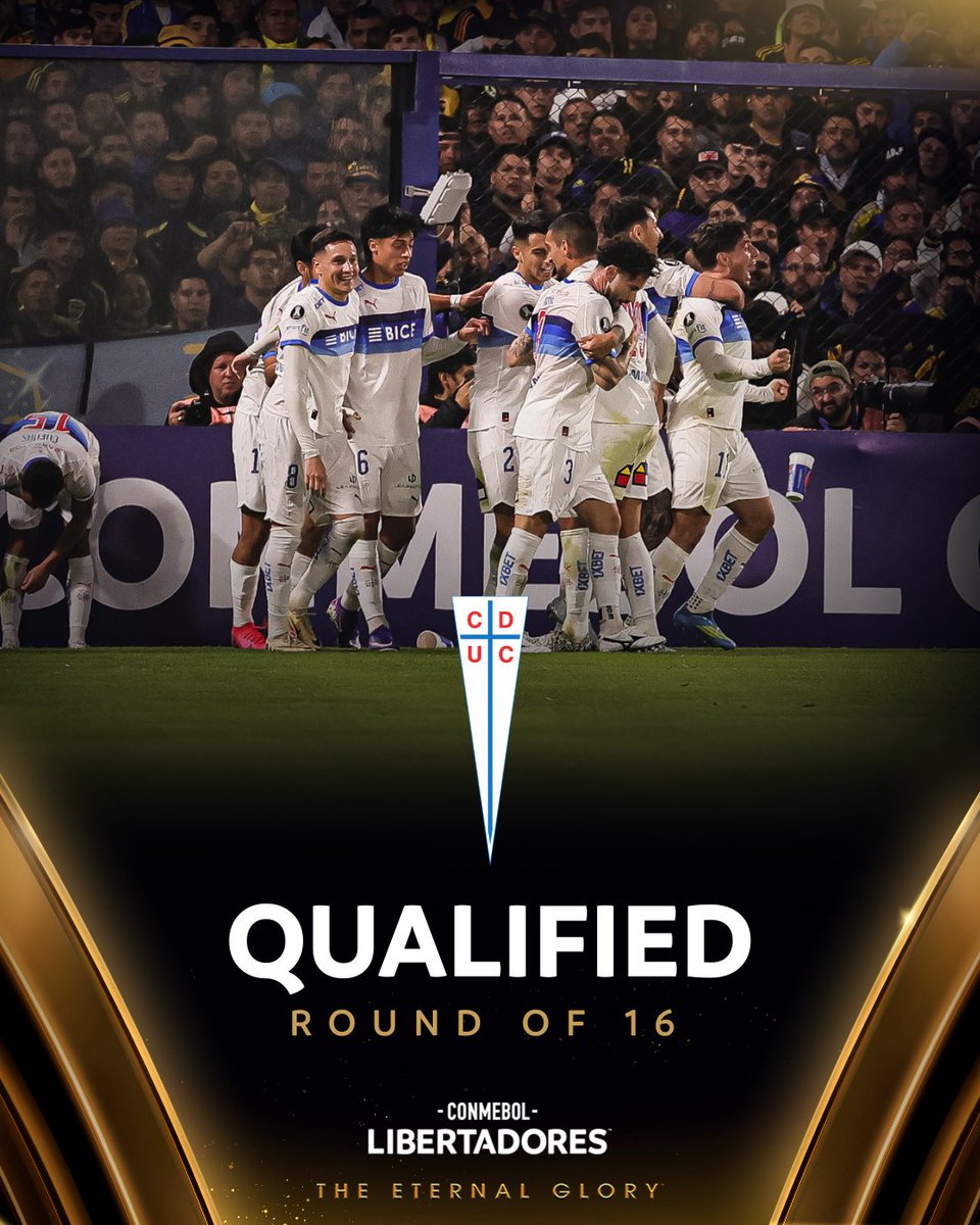 TheLibertadores's tweet photo. 🔥🇨🇱 @Cruzados clinch a spot in the Round of 1️⃣6️⃣ with a win at La Bombonera! https://t.co/g2SQ4YuLJN