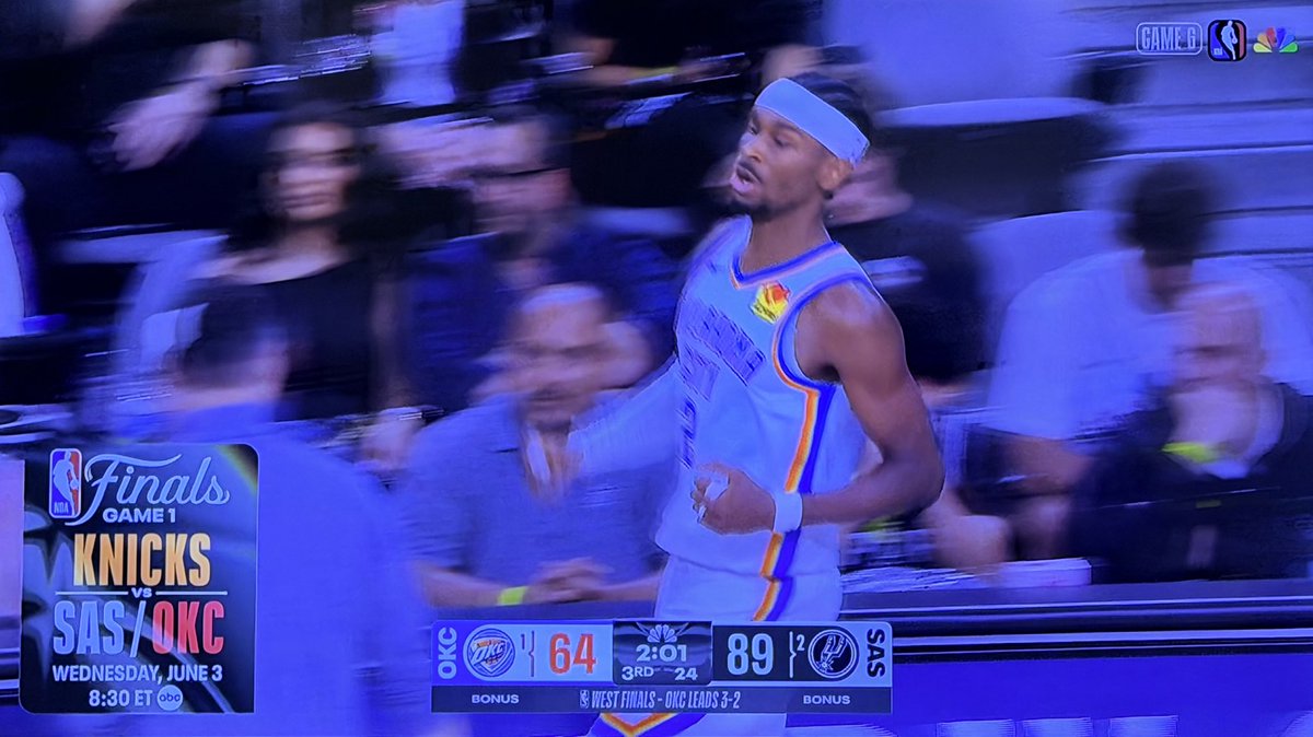 NoKittyMyPotP1e's tweet photo. IT LOOKS LIKE @nbc LEAKED THE SCRIPT!

@nyknicks VS @okcthunder in the @NBA Finals! https://t.co/d0GRwQBEEN