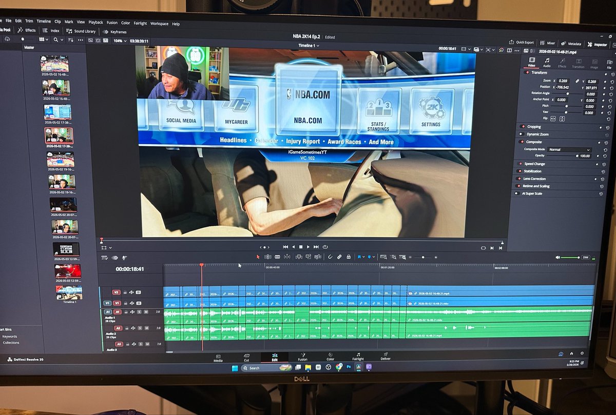 GameSometimesYT's tweet photo. Finally making the jump from CapCut to DaVinci Resolve… pray for me 😭 https://t.co/DUSzp7RI6M