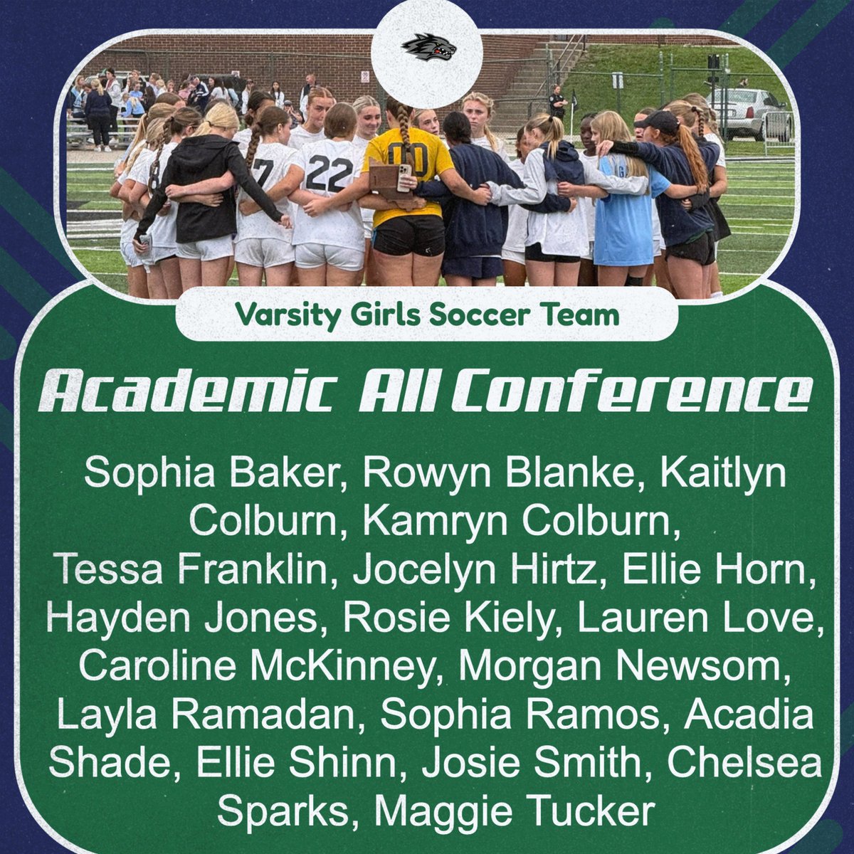 GirlsSoccer_THS's tweet photo. Your All Conference Sportsmanship Award and your Academic All Conference for the GAC Central! https://t.co/VJglZv8b73