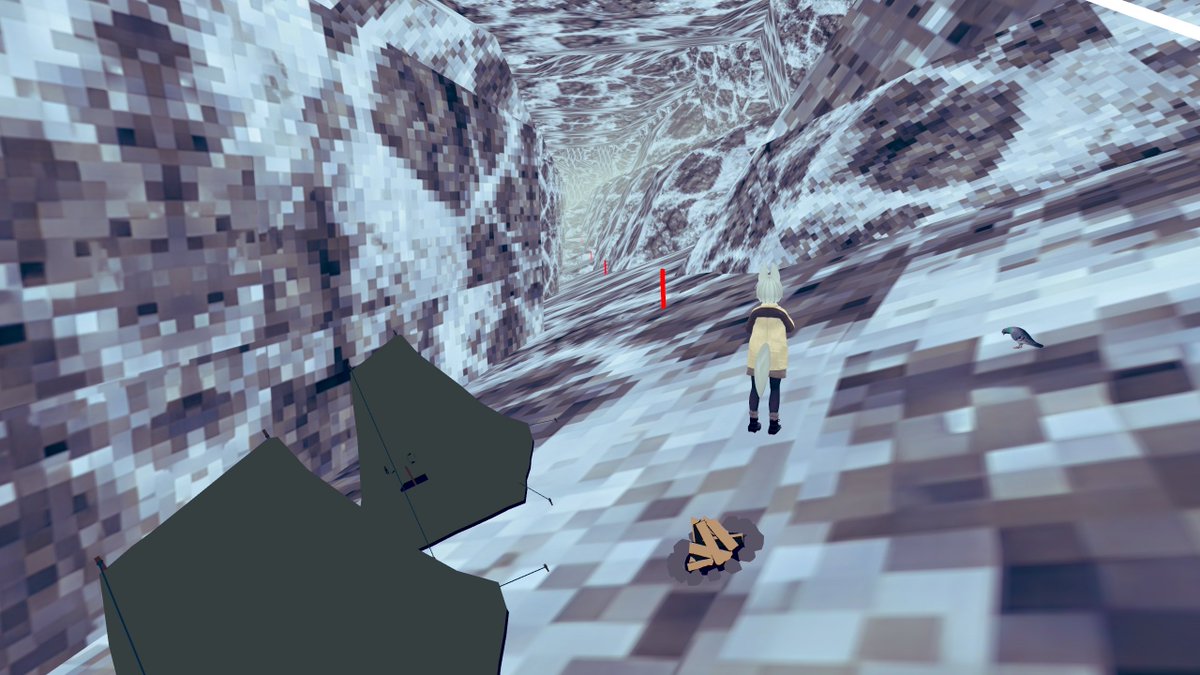 H5T42's tweet photo. ──#VRC苦行部 研修の時間だ...

『Everest Climbing （only VR）』

独特の移動システムで挑む極地登山。腕を振る必要があるのでVR必須。Quest単機で問題なく登頂可能。

総距離は短く（45-60min）
途中チェックポイントもあるため難易度は低め。
フィジカル苦行の入門に✨
#Quest散歩 
#VRChat️️ https://t.co/otbhz72xAH
