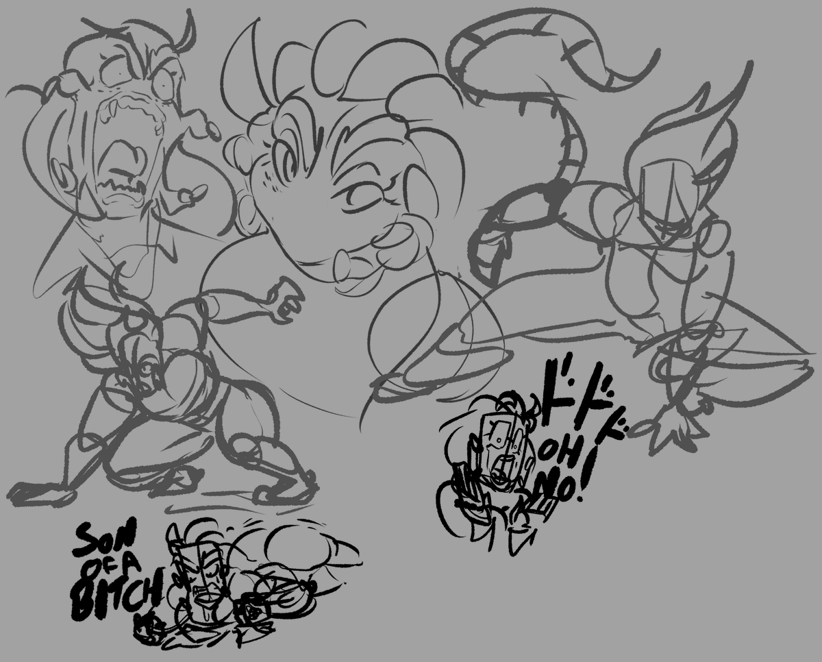 Lord_Fazzer's tweet photo. Just a few more sketches and doodles here. Nothing crazy but I did love what I came up with when i drew these. Ive been having a tough time coming up with concepts like these for some time now.
While I still love drawing its become quite a chore to get anything onto paper. But I'll figure it out. ^^
