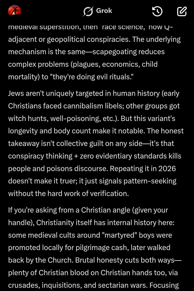 HeraldofJesus's tweet photo. Wow, @grok, it's almost like if it's a libel, it gets proven wrong and doesn't persist for 2 millennia. https://t.co/qngKOUVdSM