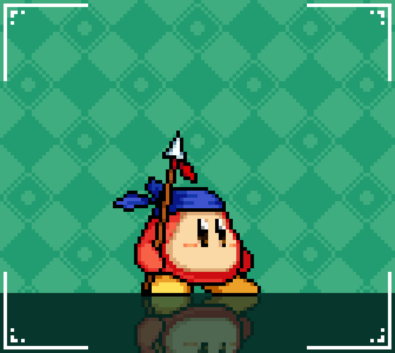 yammy16160's tweet photo. Small body, big spear, absolute legend,Just a little Bandana Waddle Dee pixel art https://t.co/tzKSyK9iRj