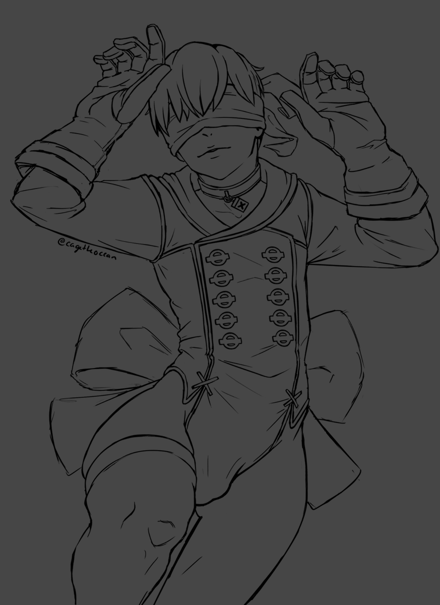 cagetheocean's tweet photo. Something is wrong with 9S's outfit... https://t.co/S0bbhXYggs