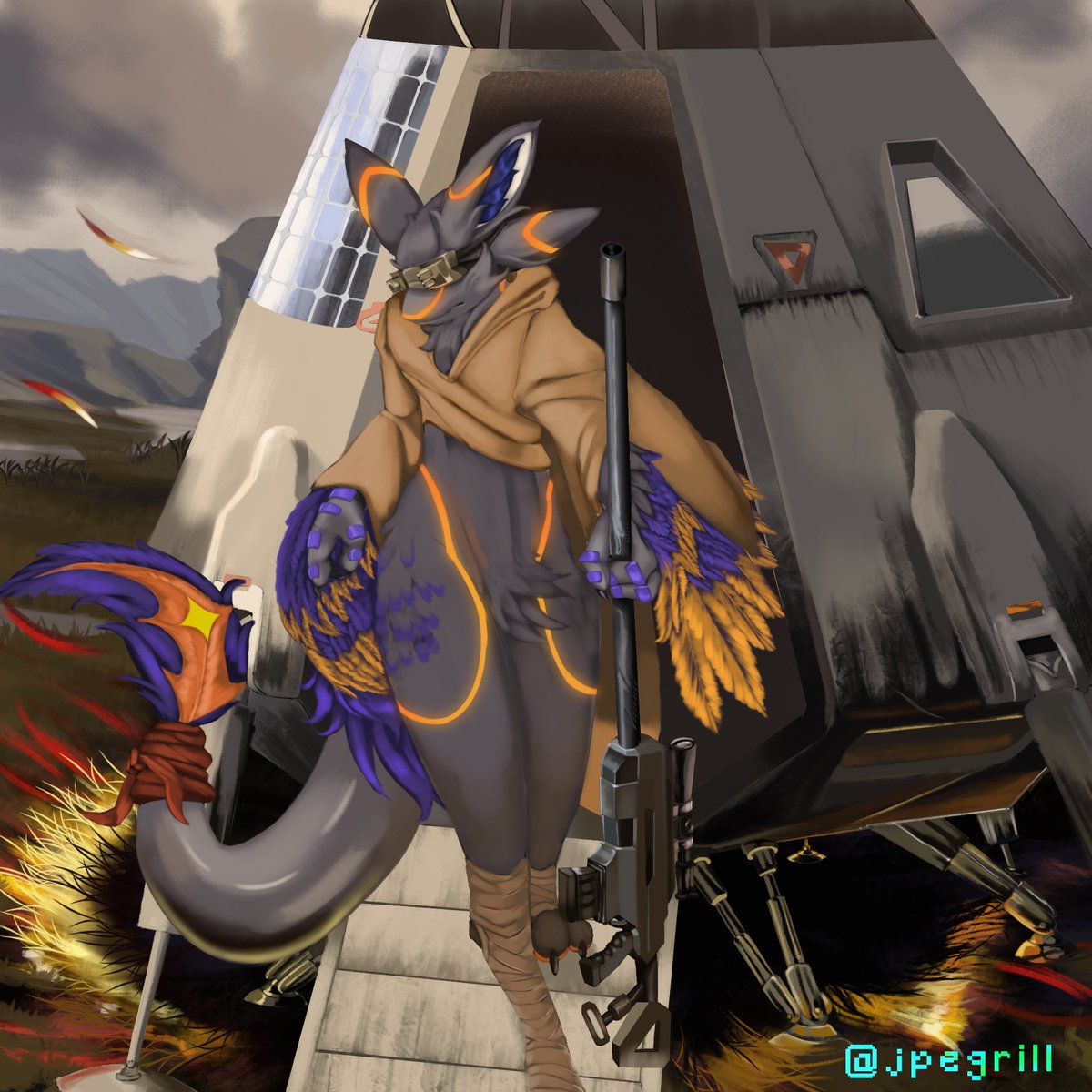 jpegrill's tweet photo. Landing successfully completed #avali #furry #art https://t.co/8W1vI8flzD
