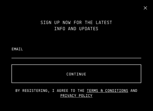 beyscatalog's tweet photo. 🚨Beyoncé’s website has been updated and no longer contains the "act ii    COWBOY CARTER" header when asked to sign up for latest info and updates. https://t.co/ybU4124HjO