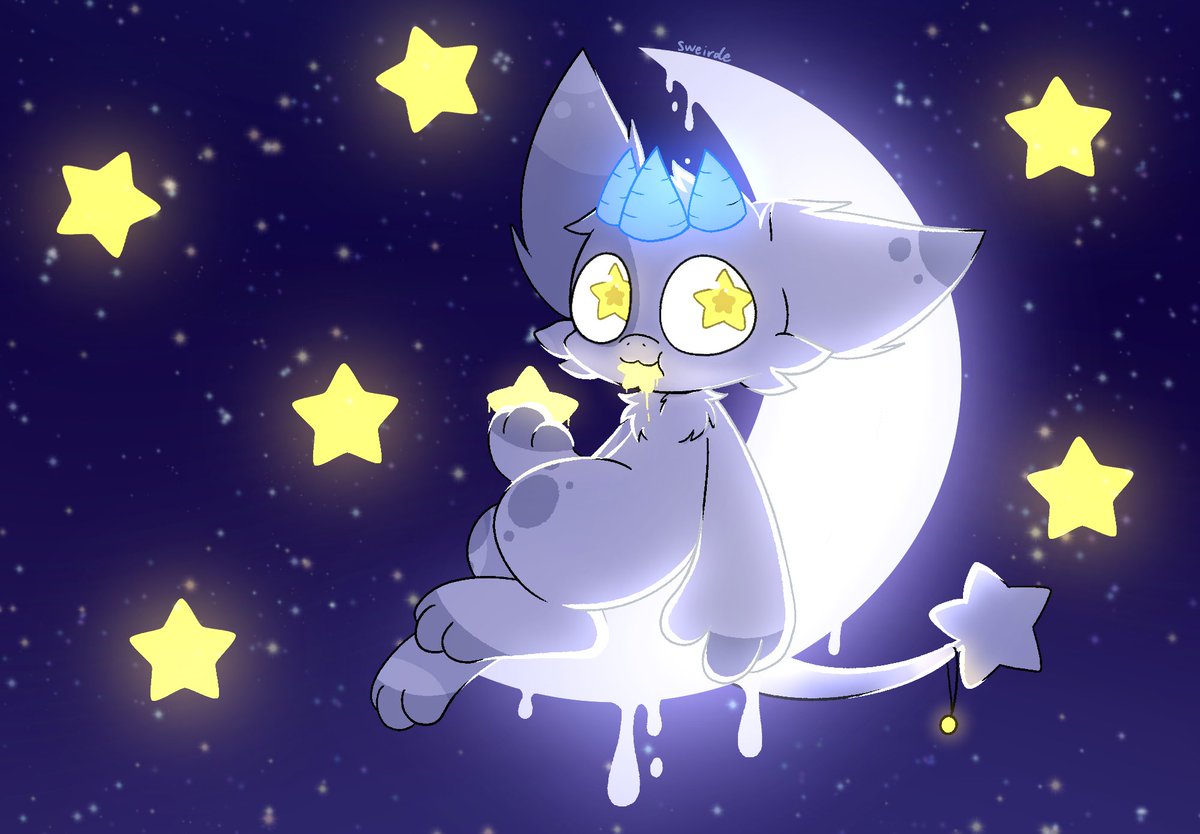sweirde's tweet photo. Nori on the moon https://t.co/bjIazcbIkj