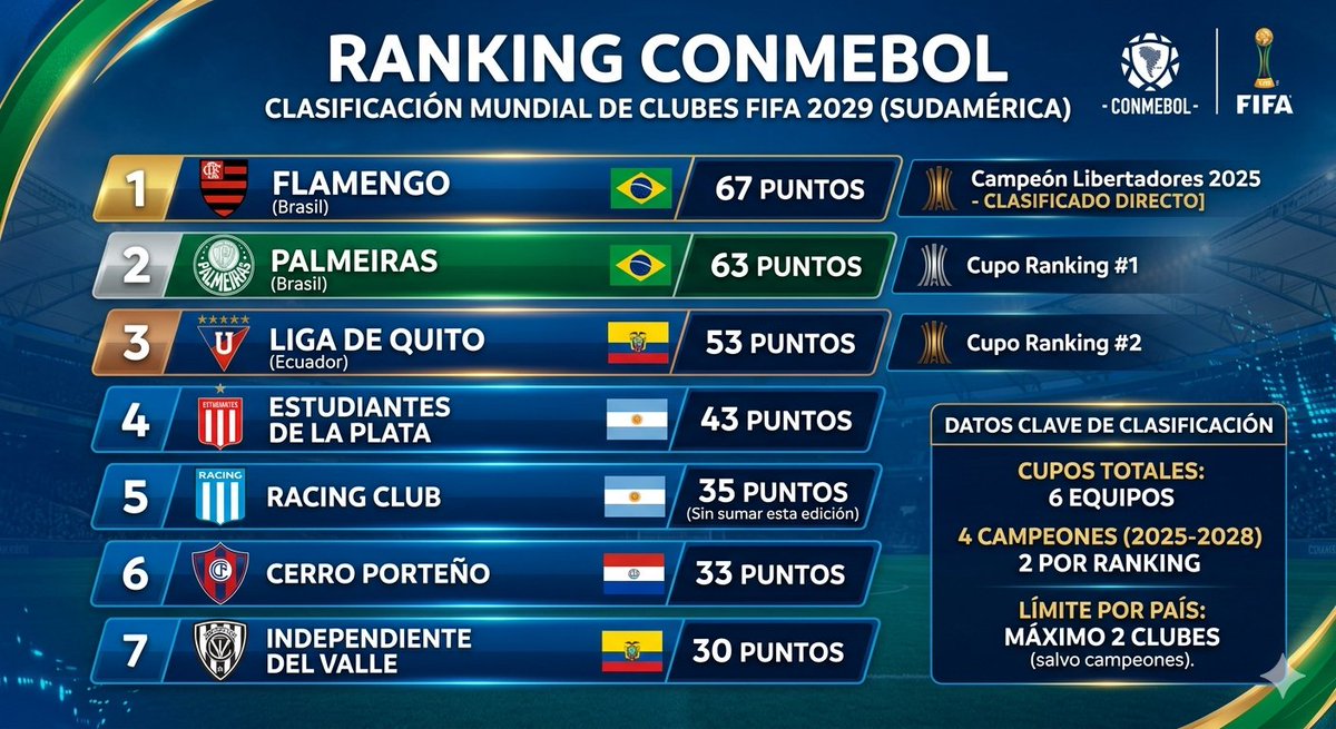 Daniel_Medina78's tweet photo. Finalizada la primera ronda de la libertadores @LigaQuito e @IDV_EC son los equipos clasificados a 8vos y siguen sumando para el Ranking Conmebol previo mundial de clubes #Conmebol #Argentina #mundialclubes #Ecuador @DiarioExtraEc @RTSEcuador @teleamazonasec @ecuavisa @marca https://t.co/LICCMoRYdD