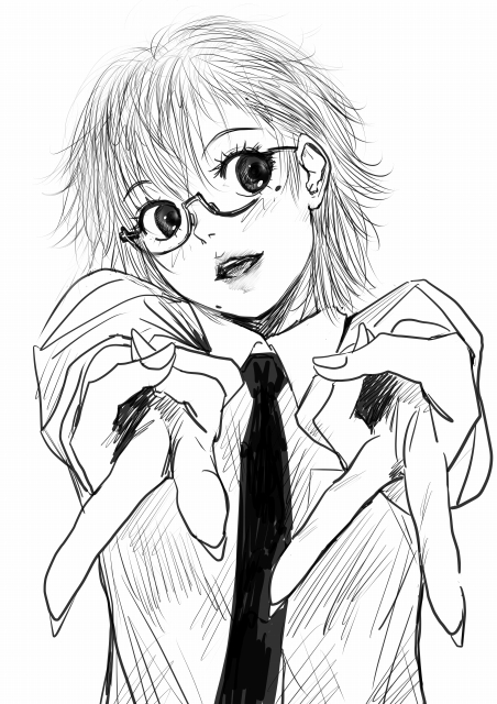 出勤前の線画
昨日のゆんピース
✌✌✌ 
