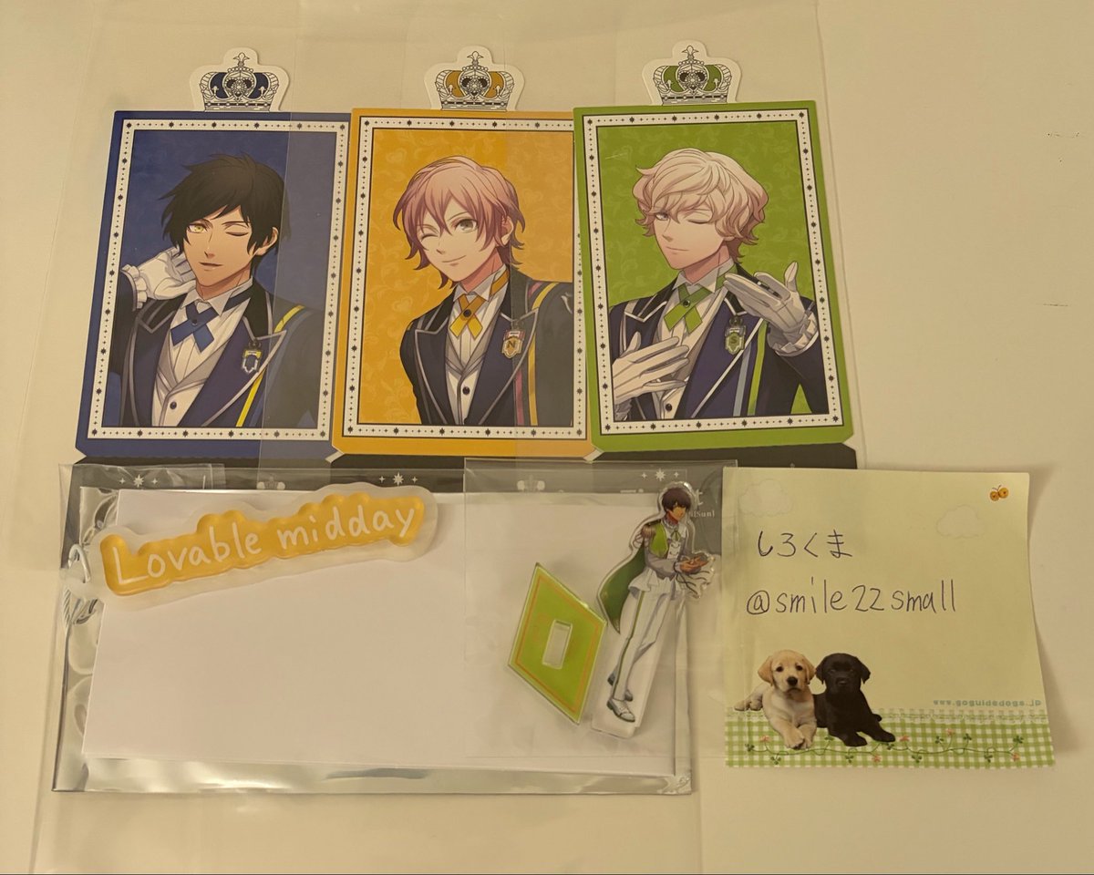 smile22small's tweet photo. 【交換/譲渡】うたプリ15th ワンダーランド UTA☆PRI WONDERLAND WL 

譲:画像参照(瑛一 綺羅 ナギ シオン セシル)

求:1枚目→アクスタ:ヴァン1
2枚目→同異種 翔 カミュ ヴァン 藍 瑛二
or 定価(特典500円、アクスタ400円)+送料

求は友人分含みます。郵送交換希望。→ https://t.co/QEUgN0dEdn