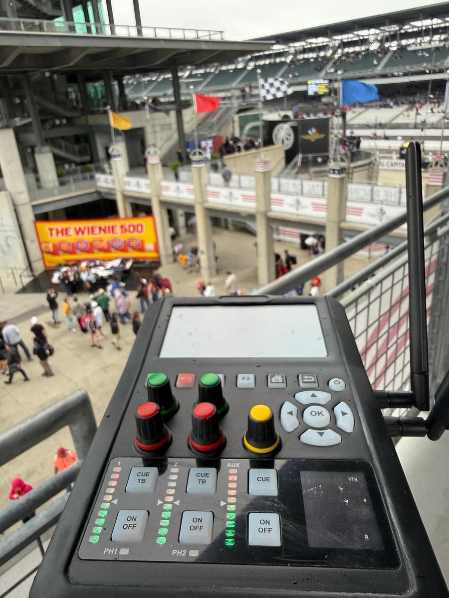 Tieline's tweet photo. Great #Indy500 pics from #IndianapolisMotorSpeedway on Carb Day and Race Day. Special thanks to the Radio One Indianapolis Engineering Team for these great pics. #Tieline #Indy500 #ViA #ViADuo https://t.co/eBLMqhxZJj