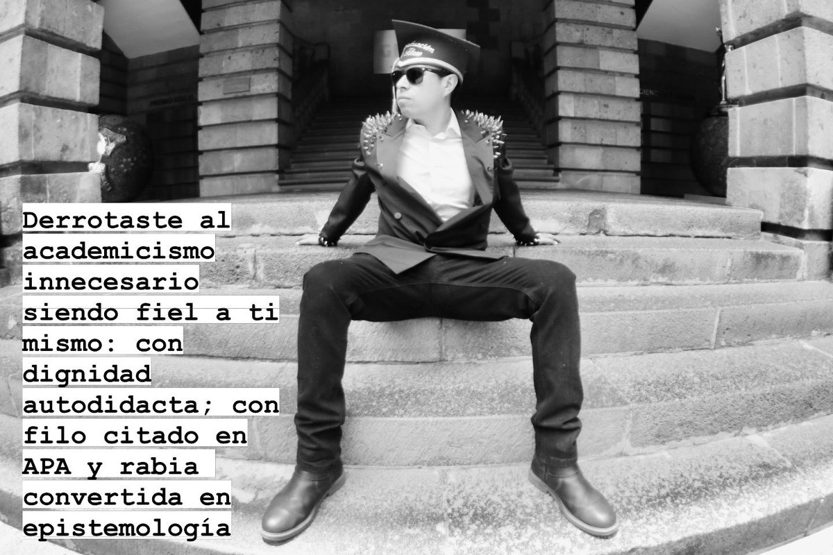 IsmaelFiloso's tweet photo. ¡Lo lograste!

Te titulaste por praxis, sin deberle nada al aula ni a un sistema que expulsa a quienes no encajan. 

No tienes foto de generación. Sólo un alma brava para arrebatar la licenciatura.

"No sé lo que quiero, pero sé cómo conseguirlo." — Sex Pistols.

Att: Lic. Filoso https://t.co/jQeWlwl6cq