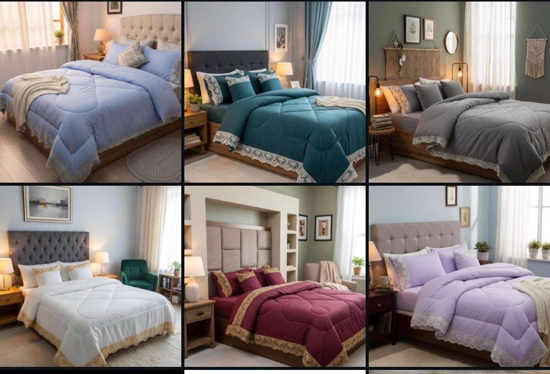 jjbeddings3's tweet photo. Good morning, Everyone!🌞
New Arrivals👇
#6pc Plain Lace Duvet with 1Bedsheet , 2 pillowcases & 2 cushion covers👍 https://t.co/67B6euYqIH