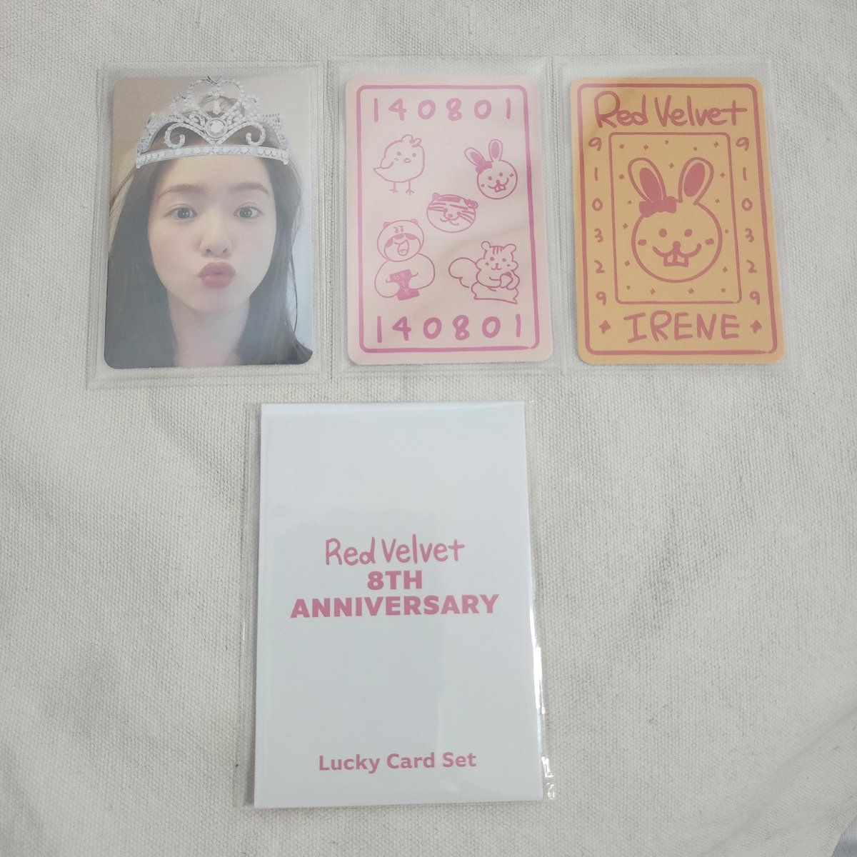 ryeleekuma's tweet photo. wts red velvet rv ph 🐰

irene noot noot 8th anniv lucky card pc set
– 250 take all including pouch
– onhand, kept in pc sleeves
– mod: any except shopee or tiktok checkout

📍 laguna
🏷 8th anniversary tc trading card princess princessrene https://t.co/GmgHeJcuvY