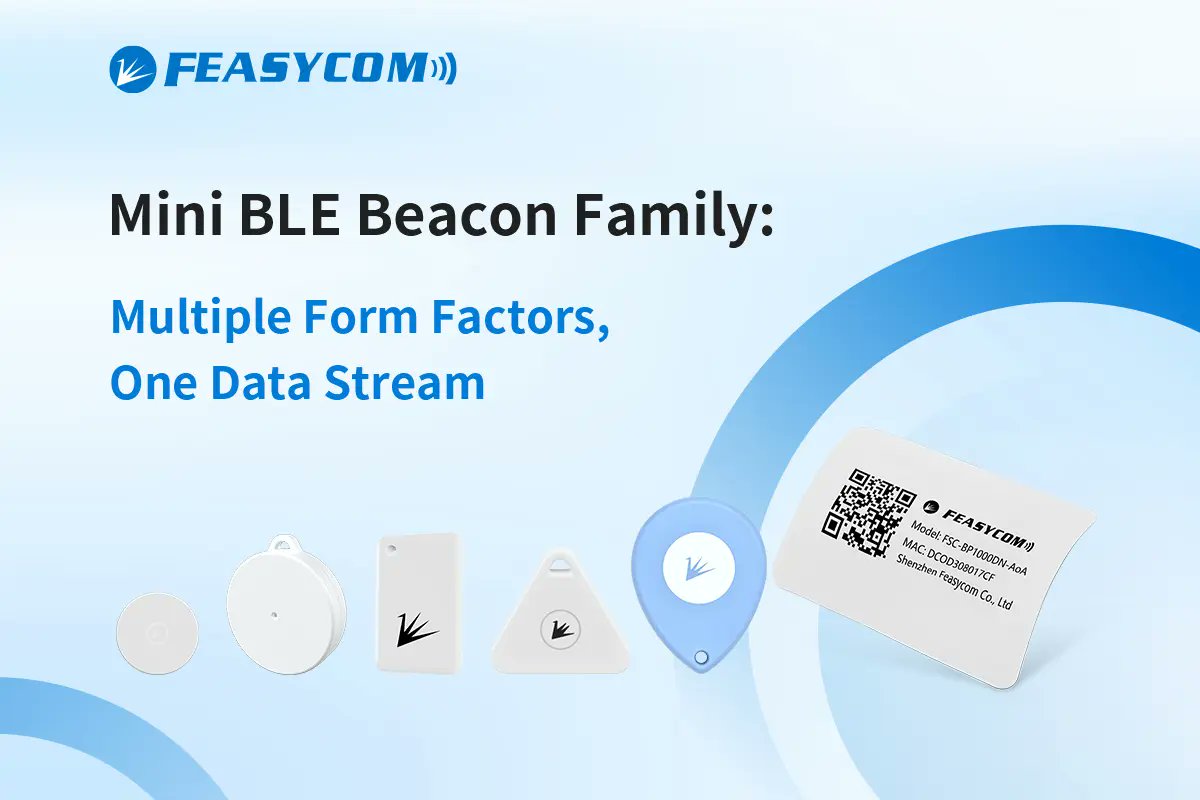 feasycom2013's tweet photo. 📦 Feasycom Mini BLE Beacon Family

6 models, 1 platform: card/coin/mini sizes, 1.5–6yr battery.

For healthcare, warehouse &amp; cold chain tracking.

More:
https://t.co/43Gyc8xDBP

#BLEBeacon #IoTAssetTracking https://t.co/QesugakJYt