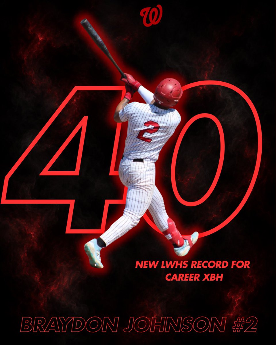 LWHSBase's tweet photo. With tonight’s triple, @BraydonJ50 passed @CoachGschwind for career extra base hits! https://t.co/fyHwYVSsoA