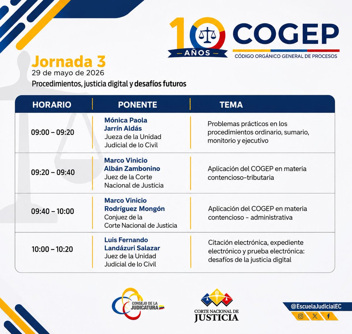 Escuela Judicial EC tweet media
