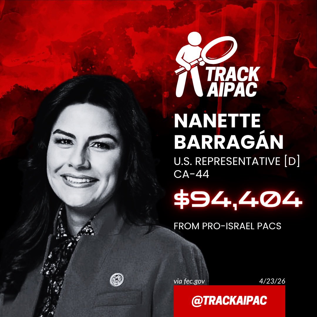 TrackAIPAC's tweet photo. @XavierBecerra @Nanette4CA @BarraganForCA https://t.co/fWaTyMkUyV
