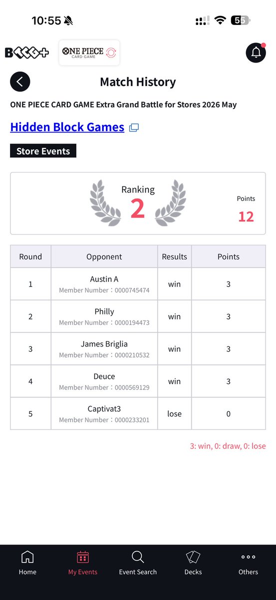 tiger_1311's tweet photo. Played Sky Luffy in an EGB
R1 Ace W
R2 UP Luffy W
R3 YKata W
R4 Imu W
R5 🤝 @captivat3tcg 

Finally won something! https://t.co/UppHhQoE3F