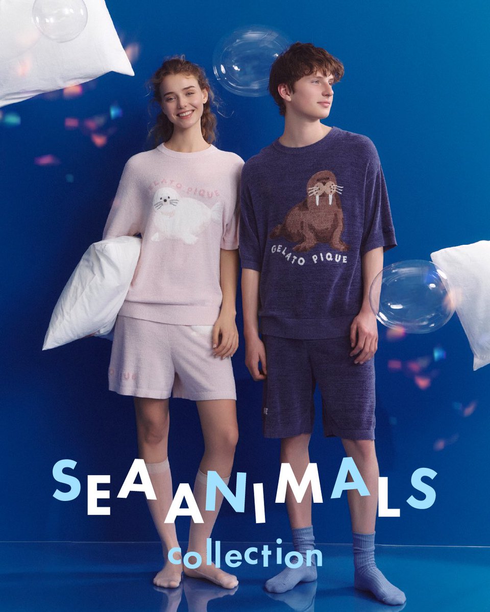 あざらしプリント ルームウェアセット　期間限定出品〜6/30 ルームウェアセット　期間限定出品〜6/30 あざらしプリント