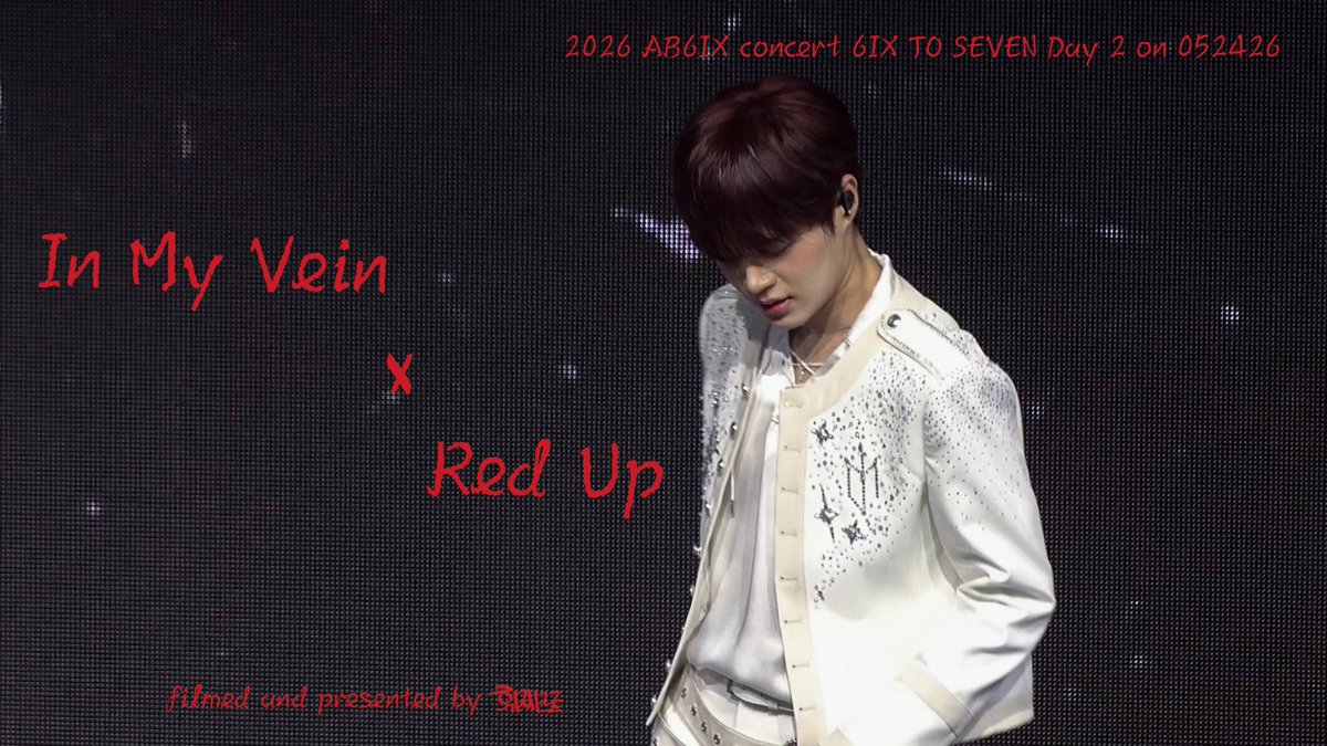 hwizart1's tweet photo. 2026 #AB6IX concert #6IX_TO_SEVEN Day 2 (052426) #IN_MY_VEIN #RED_UP 메시업 #대휘 위주 직캠
#LEEDAEHWI #DAEHWI #이대휘
#이대휘_사랑해 #이대휘_축복해
https://t.co/ZF7pW76bul https://t.co/DMtb3UYXIU