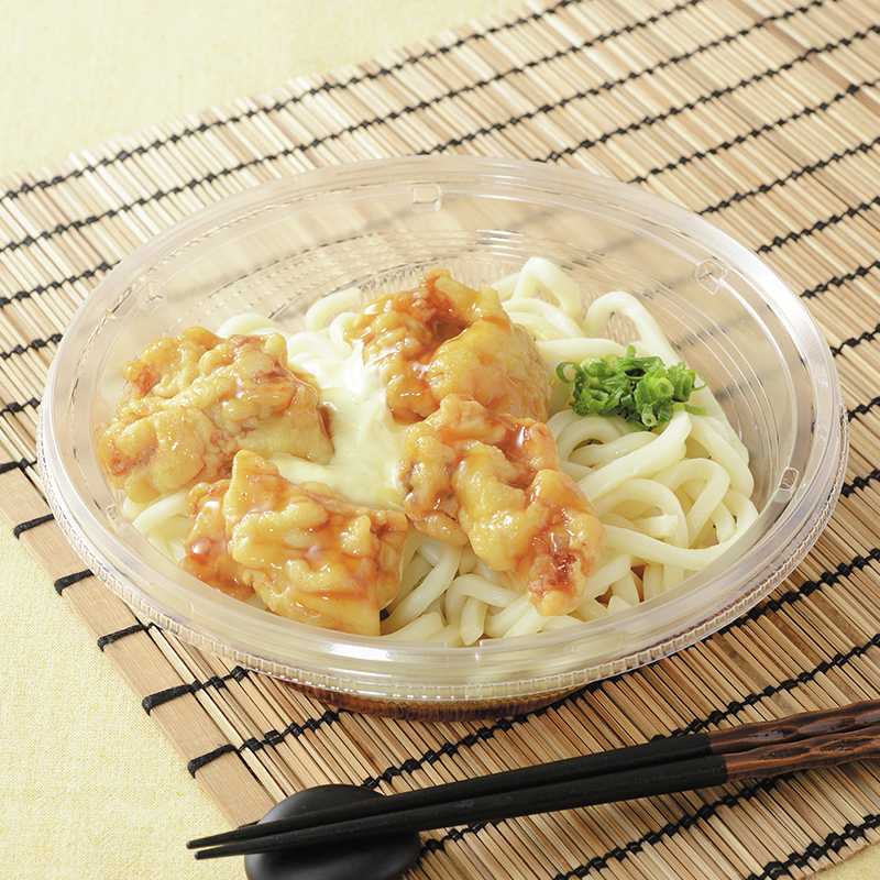 akiko_lawson's tweet photo. 「特盛！冷し鶏天タルタルうどん」が発売中♪
もっちり食感のうどんを通常の約1.5倍盛付け！！！
鶏天とタルタルソースとも相性ばっちりです(^^)
https://t.co/8803Pqetga https://t.co/A67jNT1sLP