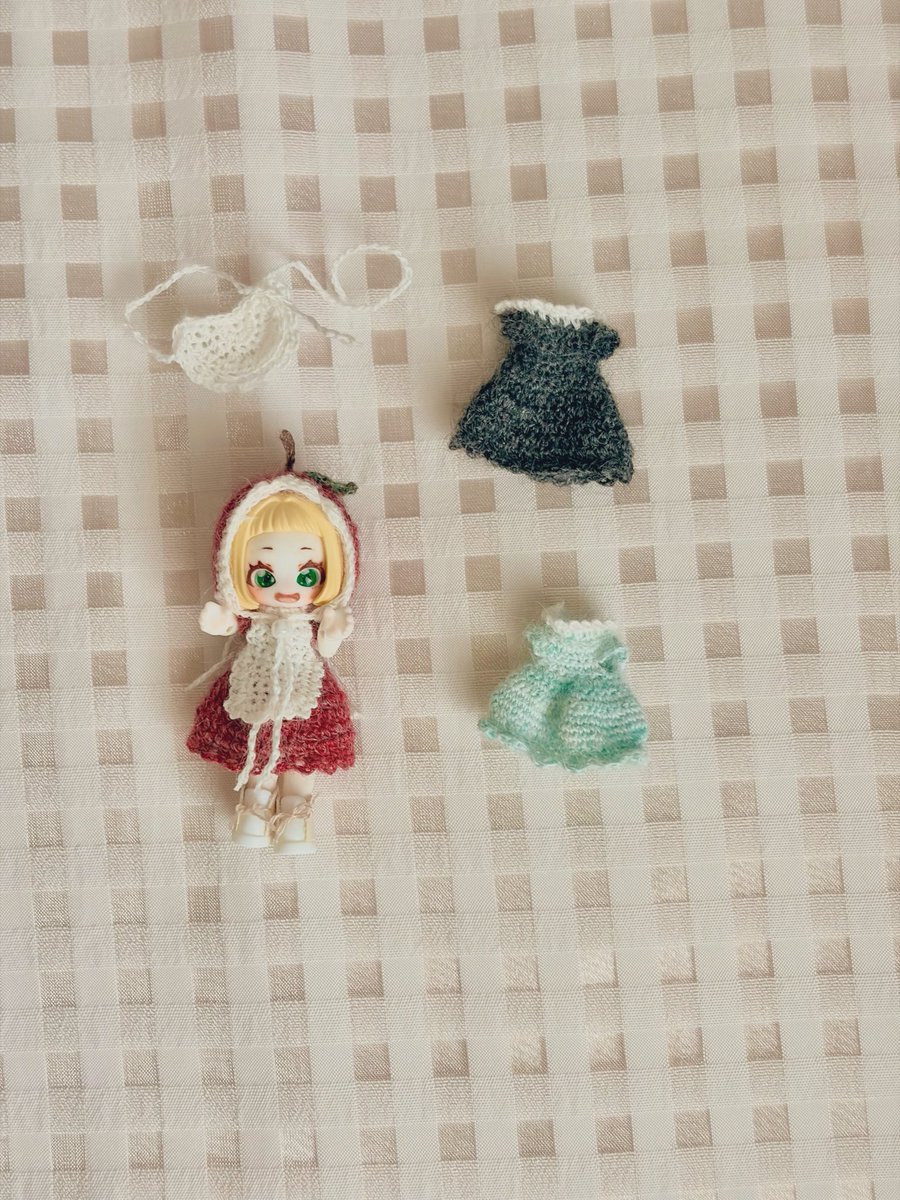 studiomeisen_hc's tweet photo. 夢うさの抽選今日までですね！
良いタイミング？なので6月中に夢うさと小さな子犬わたあめのお洋服をboothに追加しようと思ってます。
写真1枚目のりんごのお洋服はまだ試作なので少し変更する予定です！ https://t.co/Vlh5sW6Oof