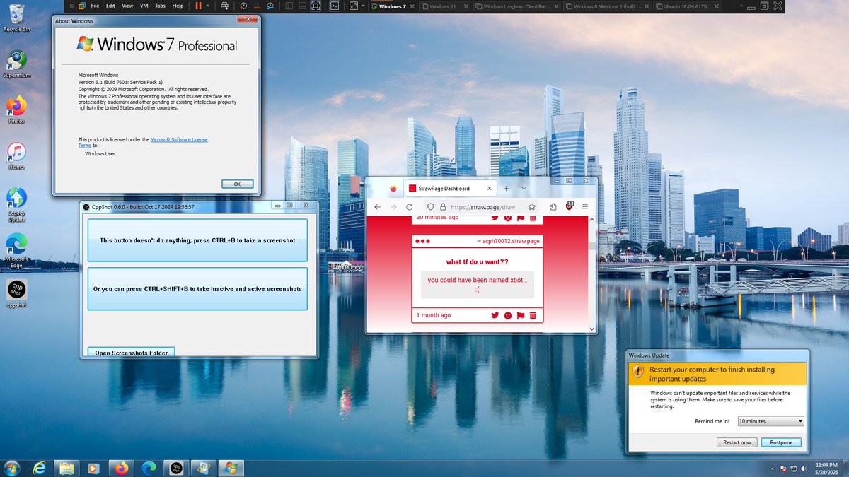 SukantoRobotics's tweet photo. // fun fact: that window xenia has strawpage gimicks in is captured from a actual windows 7 vm https://t.co/EOEmcVUeAv